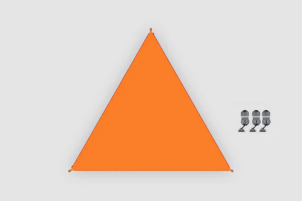 Sonnensegel verbindbar Zip-Canvas orange Bent