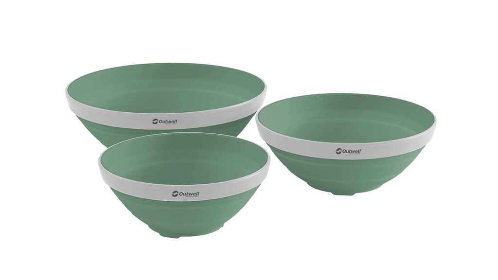 Set saladiers 3 pièces Collaps Shadow Green Outwell