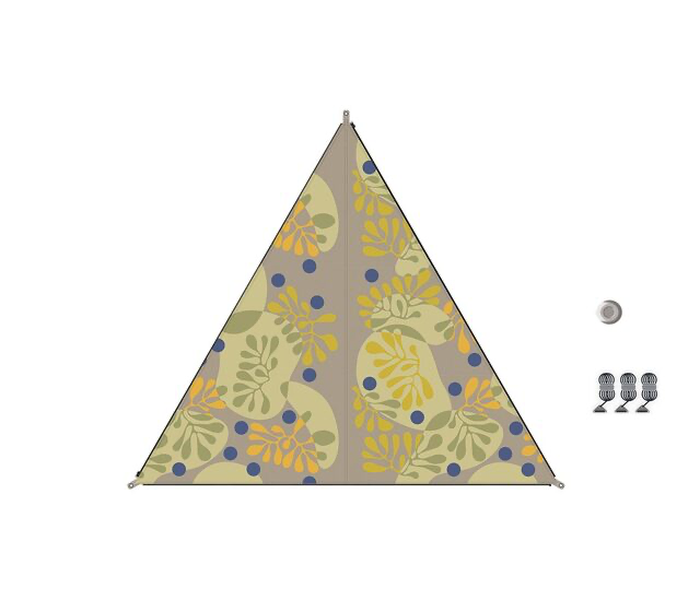 Voile d'ombrage raccordable TC-Zip-Canvas Sandinavian Design forrest blueberry FE noir Bent