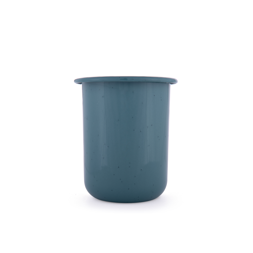 Rolled Enamelware Cup, smokey blue, Barebones