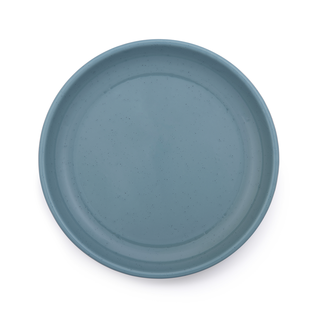[CKW-1080] Rolled Enamelware plate smoky blue Barebones