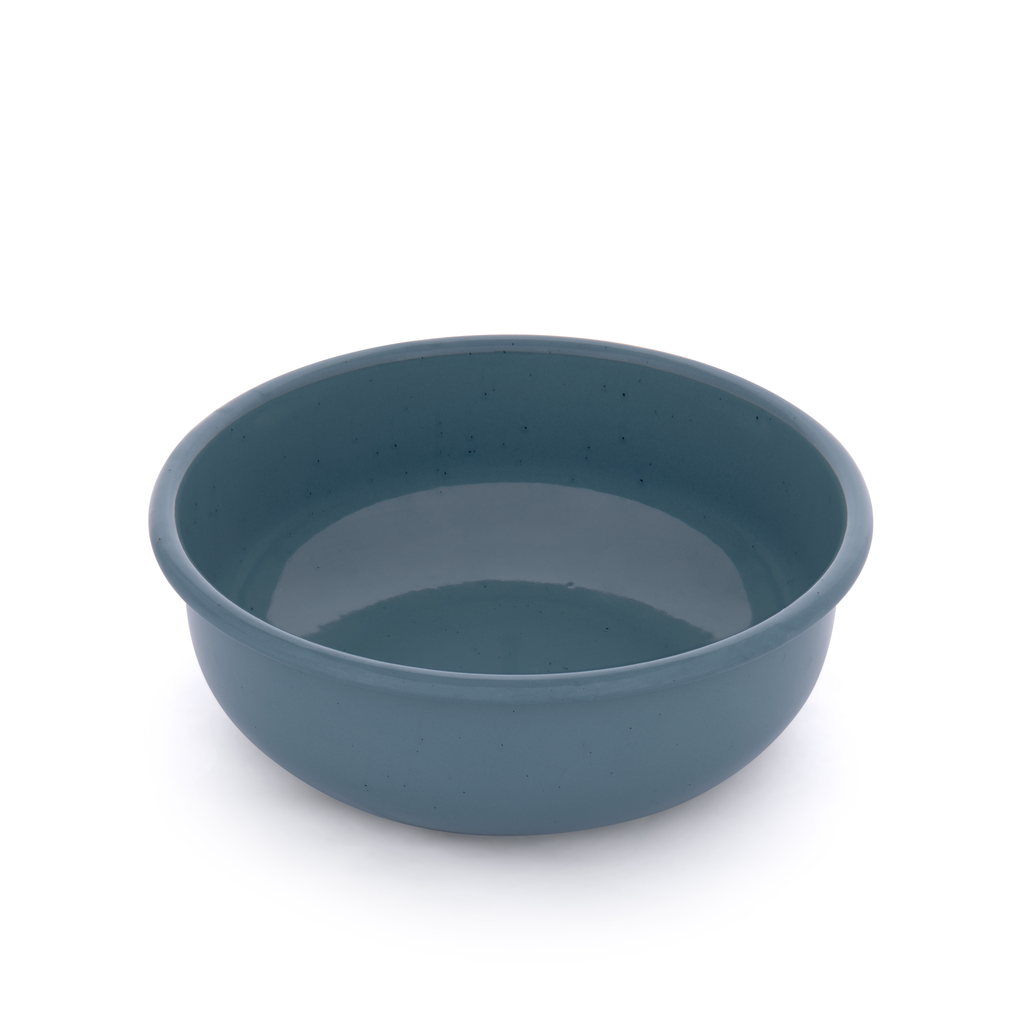 Rolled Enamelware Bowl smoky blue Barebones