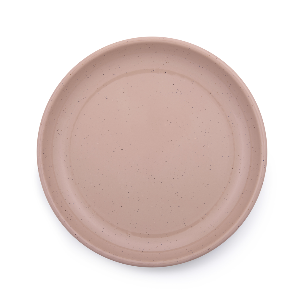 Rolled Enamelware Plate dusty rose Barebones