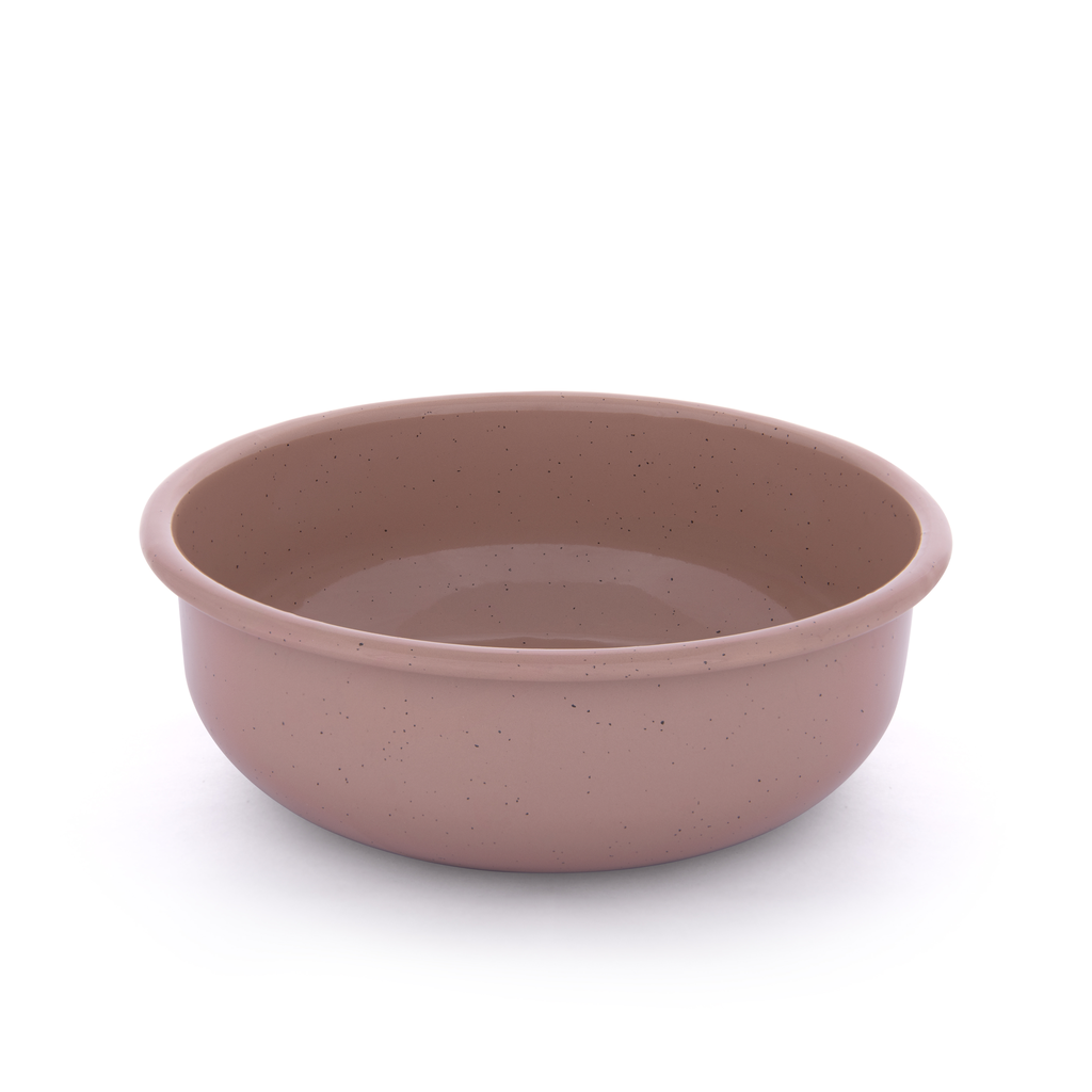 Rolled Enamelware Bowl dusty rose Barebones