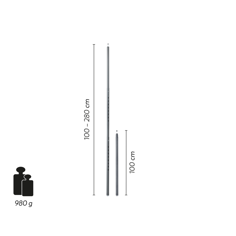 [266101] Barre Barande L Tarp pole 2.8 m, Groenberg