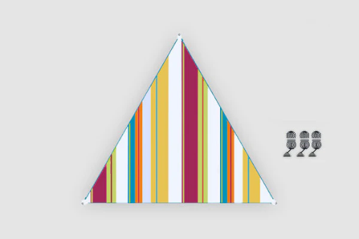 [9961687] Voile d'ombrage connectable Zip-Canvas design caraïbes Bent