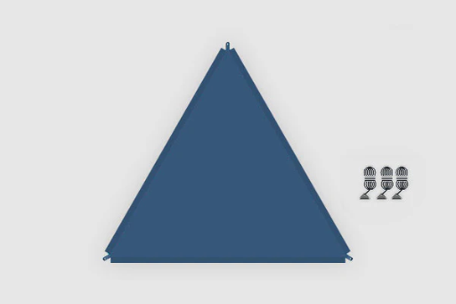 [9961695] Sonnensegel verbindbar Zip-Protect Canvas dunkelblau RV hellblau Bent