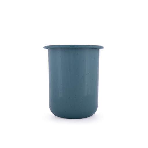 [CKW-1081] Rolled Enamelware Cup, smokey blue, Barebones